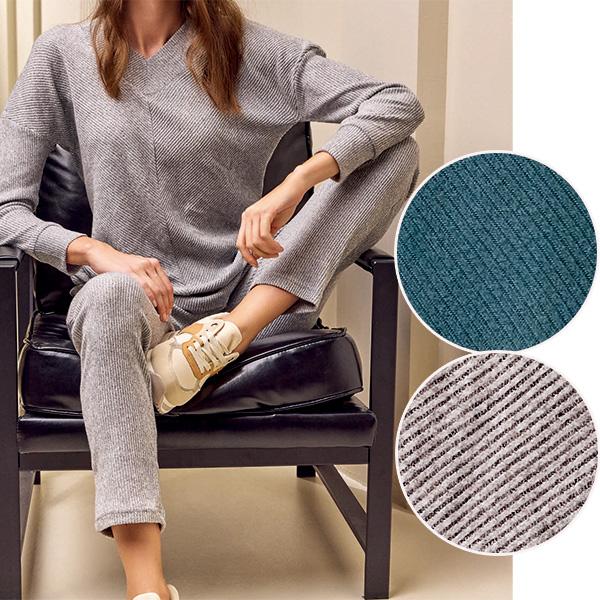 NEW・新作 イタリア インポート ブランド ホームウェア LORMAR 603902 リブ柄Vネッ...