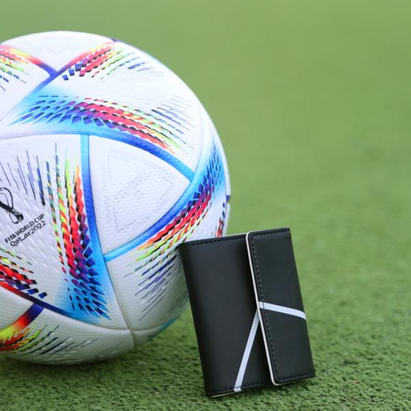 サッカーボール素材 極小財布  財布 メンズ 小さい財布 ※名入れ不可商品 [soccer-02］