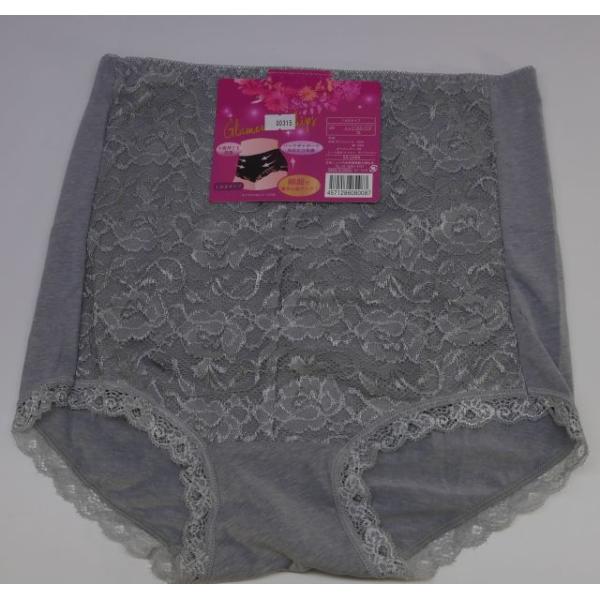 大きいサイズ　綿混1部丈ショーツ　　グレー色　3L.4L.5L