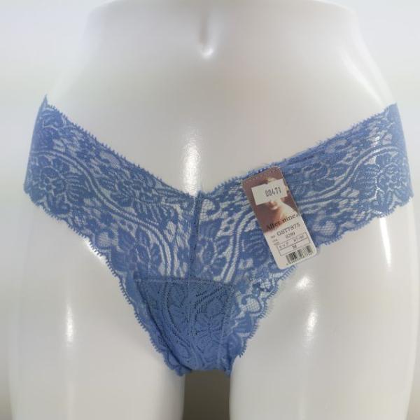 総レース　タンガショーツ　ブルー色