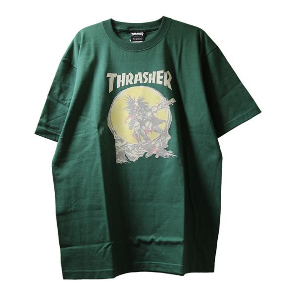 Thrasher (スラッシャー) Tシャツ Skate Outlaw S/S Tee IVY Gr...