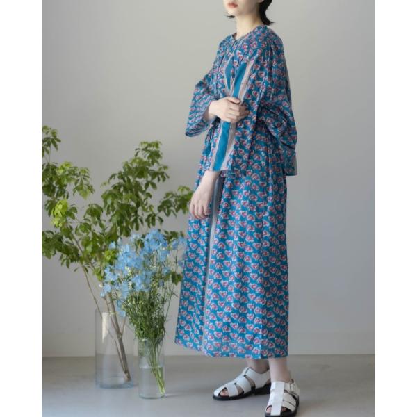 リラシク / ブロックプリントギャザースカート