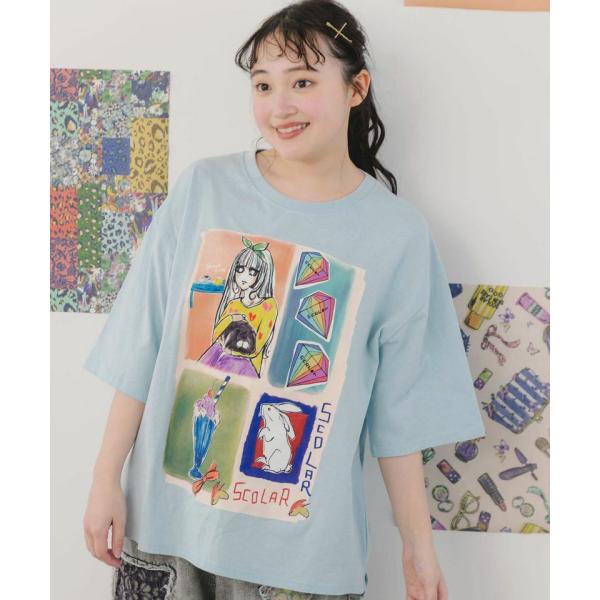 スカラー / 女の子のすきなもの柄Tシャツ