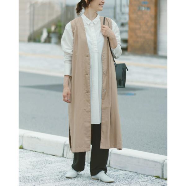リラシク / リネン混ロングベスト
