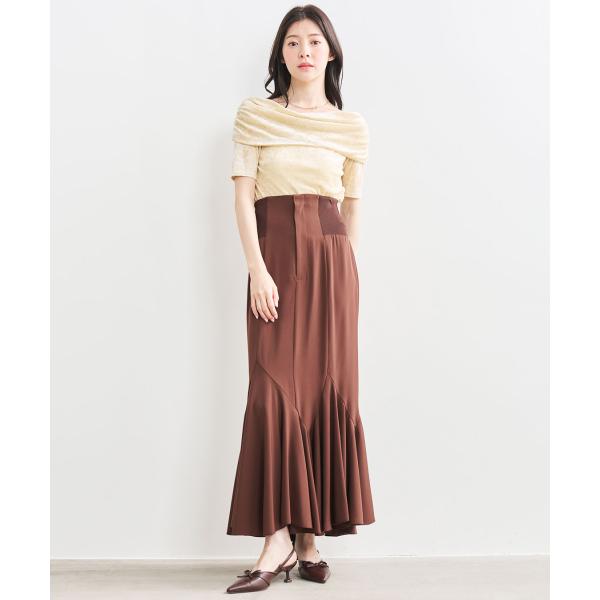 【SALE】COCODEAL　コルセットリブフィッシュテールマーメイドスカート　75517181