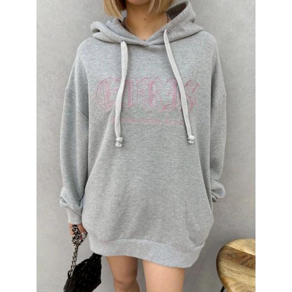 EVRIS　EVRISロゴオーバーサイズフーディー　3726127001