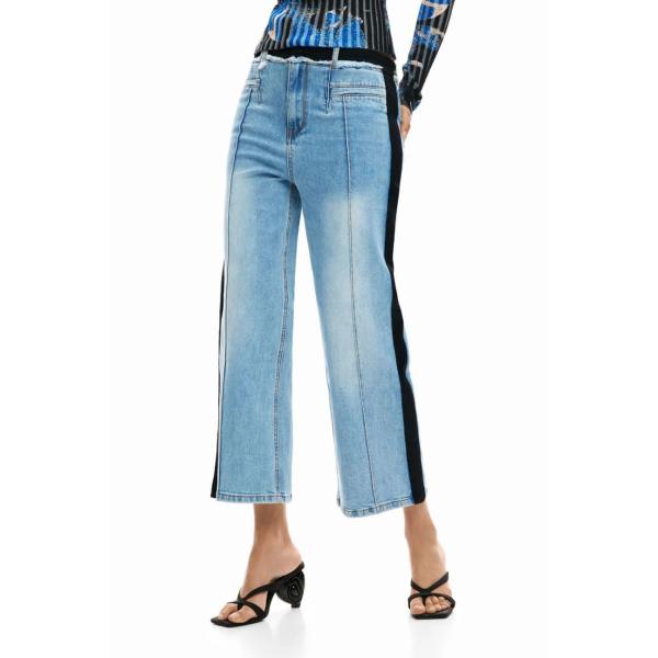 desigual　バイマテリアルデニムパンツ　26SWDD395053