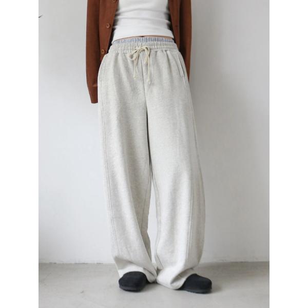 UNGRID　レイヤードデザインスウェットルーズパンツ　1126107413