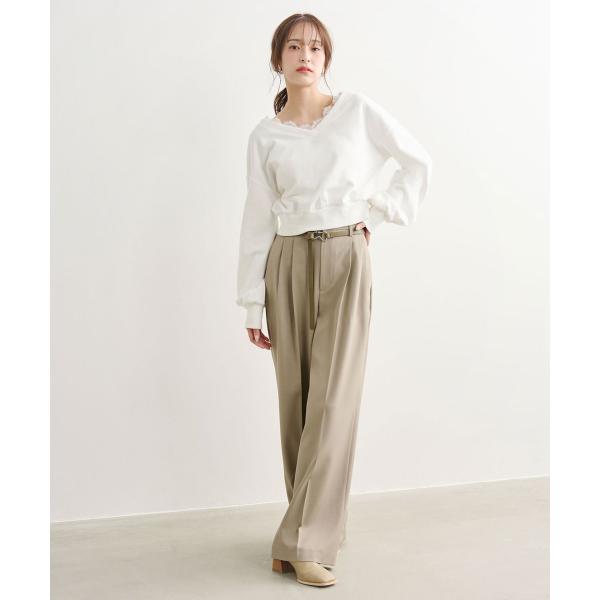 COCODEAL　モチーフベルト付きワイドパンツ　76116186
