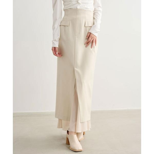 COCODEAL　レイヤードフリルタイトスカート　76117187