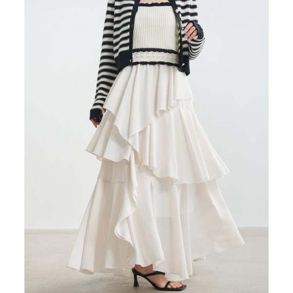 COCODEAL　アシメフリルティアードスカート　76217286