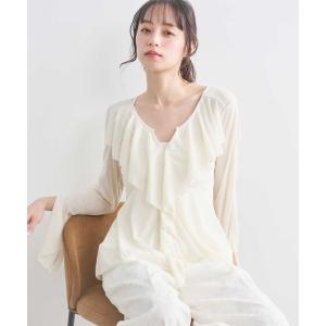 COCODEAL オープンカラーフリルブラウス 76218302 : shopooo by GMO