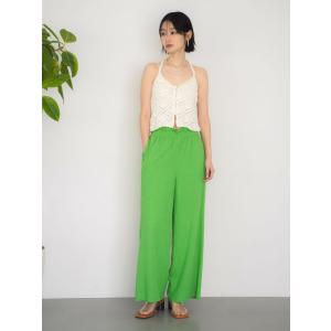【SALE】UNGRID ウエストデザインリネン混ラフパンツ　1126307678