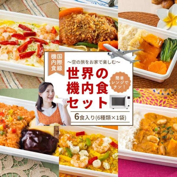 【世界の機内食】 ごはん付き 送料無料！ 機内食6食セット お家にいながら世界旅行！ 国際線で実際に...