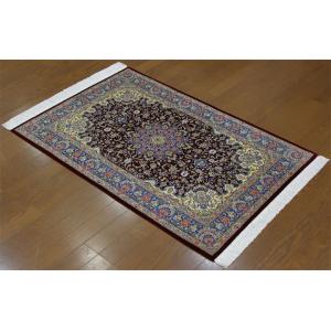 フロアー向きシルク絨毯 24229 【原産地】イラン　クム