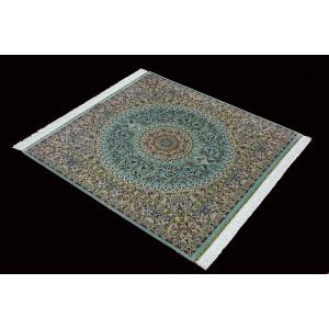 フロアー向きシルク絨毯 23832 【原産地】イラン　クム