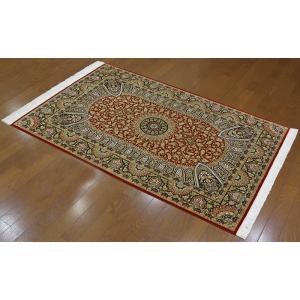 フロアー向きシルク絨毯 24264 【原産地】イラン　クム