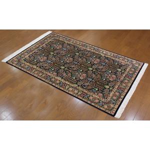 フロアー向きシルク絨毯 18084 【原産地】イラン　クム