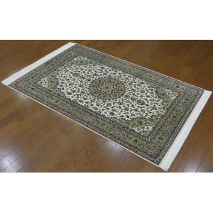 フロアー向きシルク絨毯 20425 【原産地】イラン　カシャン