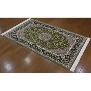 フロアー向きシルク絨毯 24866 【原産地】イラン　カシャン