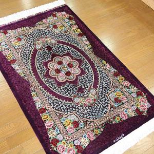 フロアー向きシルク絨毯 23255 【原産地】イラン　クム