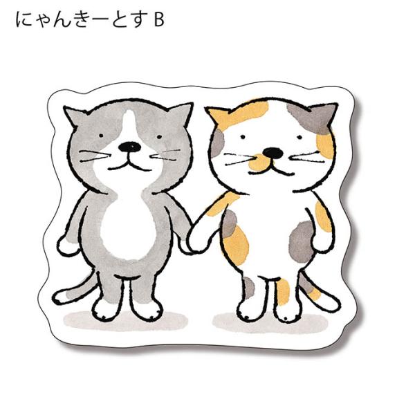 【メール便対象】にゃんこ堂 ステッカー にゃんきーとすB
