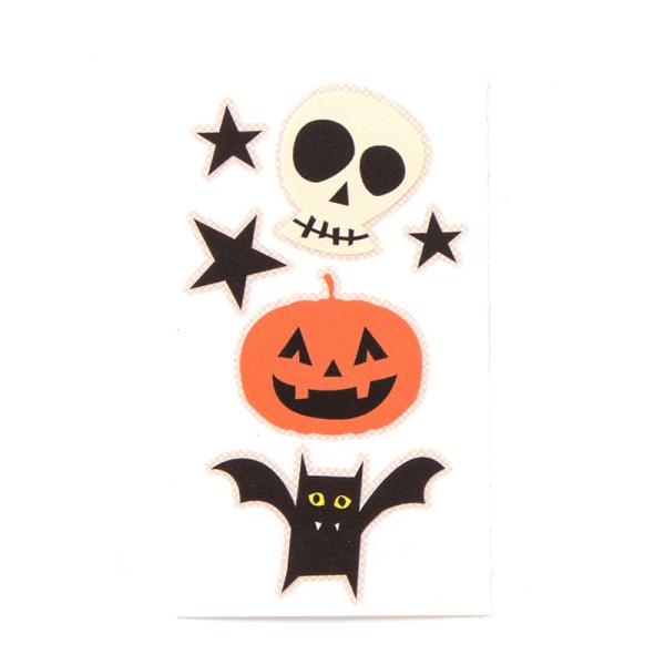 北欧イラスト調 ハロウィン フェイスペイントシール　5シートセット