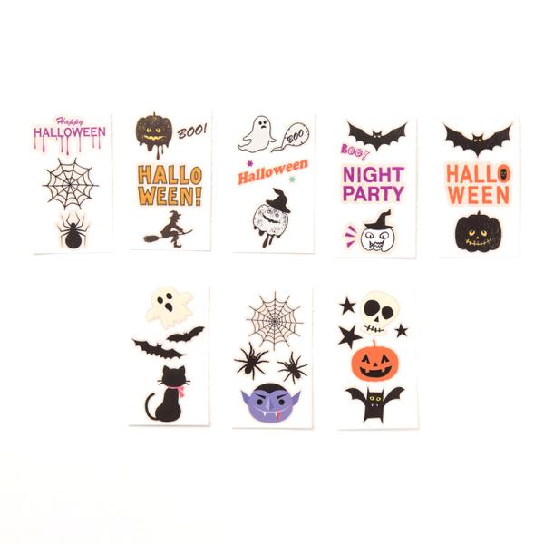 ハロウィン イラストセット フェイスペイントシール　８シートセット