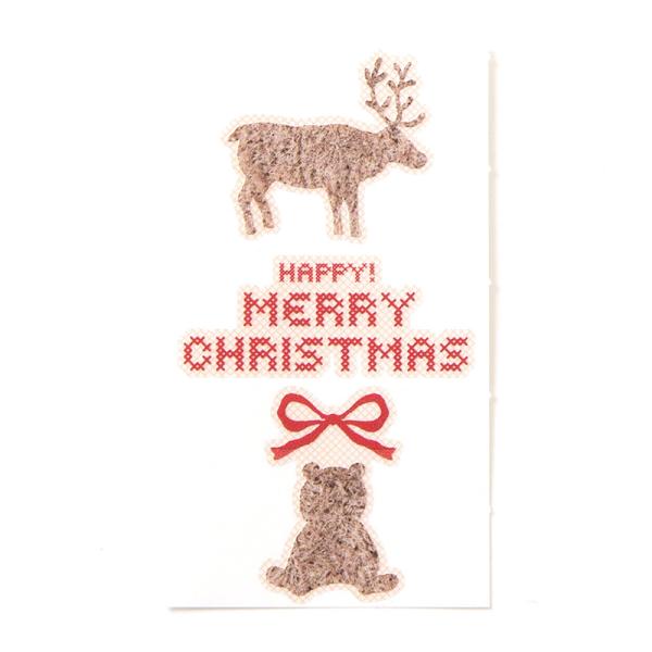 ファー素材風 クリスマス フェイスペイントシール 5シートセット