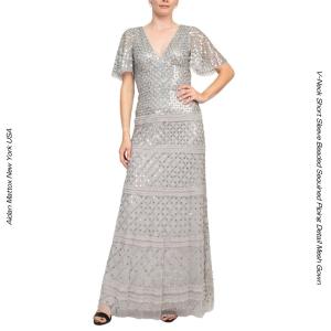 声楽ドレス ピアノ演奏 ケープスリーブドレス ラグジュアリードレス シルバードレス メタリックビジュ シャンソン ビジュエンブロイダリーレース 演奏会用ドレス