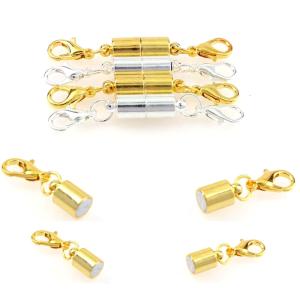 磁石クラスプ カニカン付き ゴールド シルバー 5×43mm 7×43mm 銅製 留め具 アクセサリーパーツ