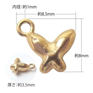 【ステンレス製】バタフライ チャーム ゴールド...の詳細画像3