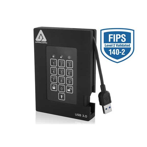 Apricorn Aegis Padlock Fortress 暗号化ストレージ USB 3.0 H...