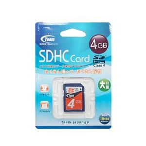 Team SD SDHCカード Class4 4GB｜HC004CL4TJ