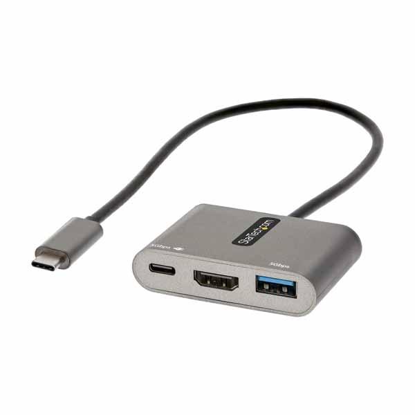 StarTech USB-C-4K HDMIビデオ/100W PDパススルー/USB 3.0 5Gb...