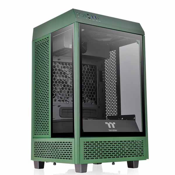 Thermaltake The Tower 100 -Racing Green- 3面強化ガラスパネ...