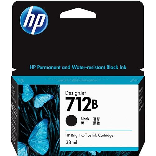 HP HP712B インクカートリッジ ブラック 38ml｜3ED28A