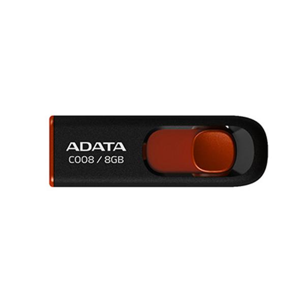 ADATA C008 キャップレス・スライド式 USB フラッシュ ドライブ 8GB USB2.0 ...