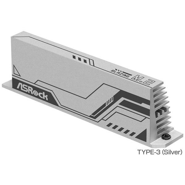 ASRock FAN M.2 SINK TYPE-3 (Silver) M.2 SSD用ヒートシンク...