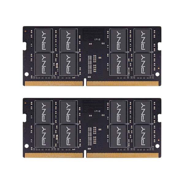 PNY 32GB(16GBx2) DDR4 2666MHz(PC4-21300) SODIMM CL...