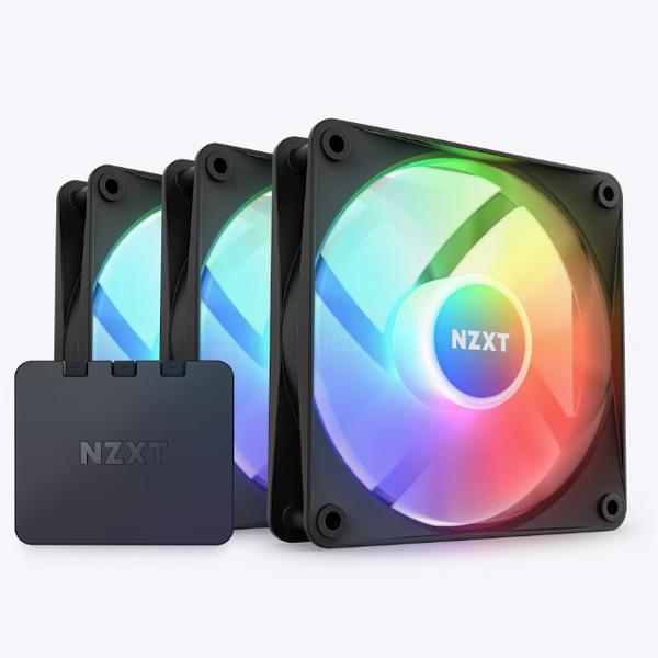 NZXT F120 RGB CORE TRIPLE PACK &amp; RGB Lighting Cont...