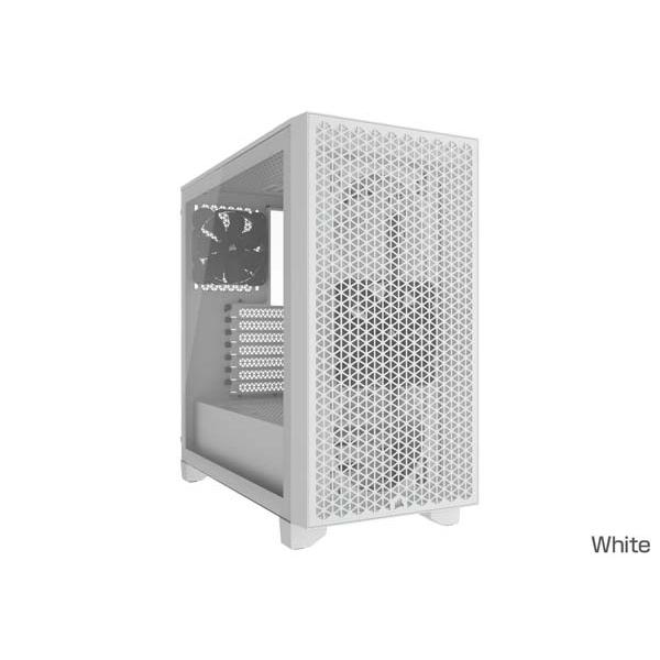 Corsair 3000D Tempered Glass White ミドルタワー型PCケース ホワ...