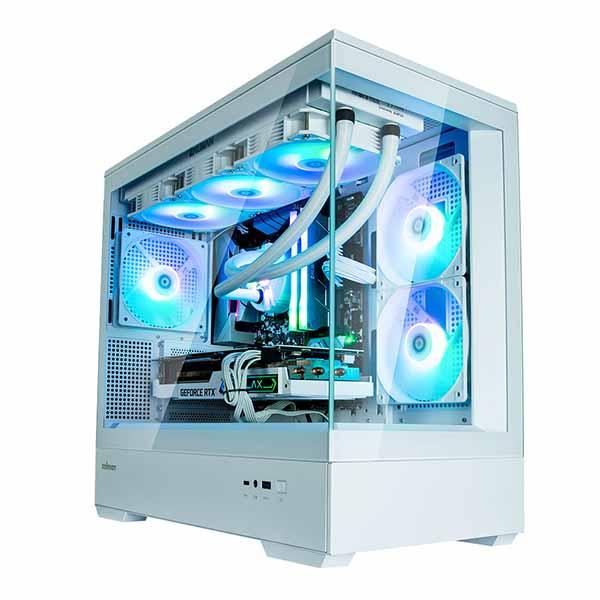 ZALMAN P30 White アドレサブルRGBファン搭載のミニタワー型PCケース ホワイト