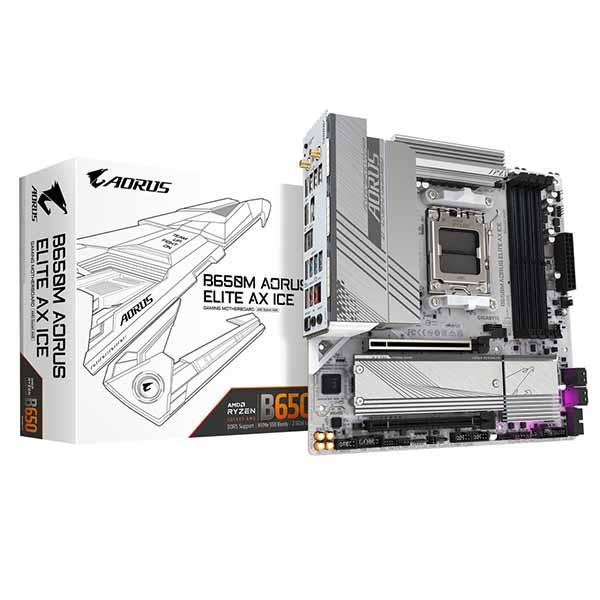 GIGABYTE B650M AORUS ELITE AX ICE AMD Ryzen 7000 シ...