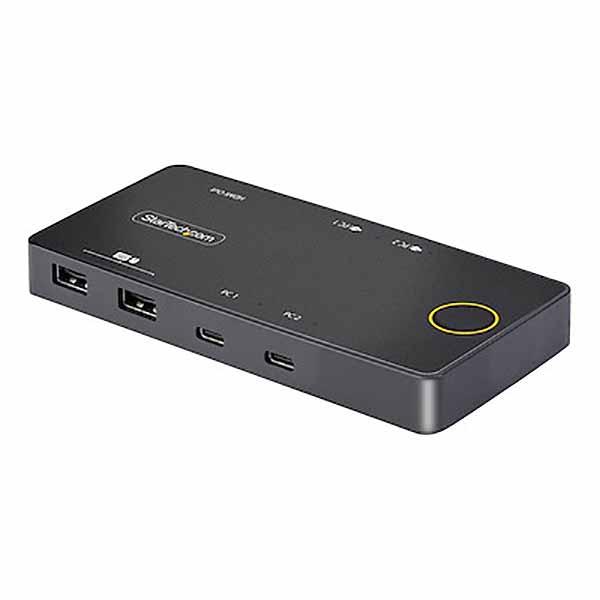 StarTech KVMスイッチ/2ポート/USB-C接続/シングルモニター/4K60Hz HDMI...