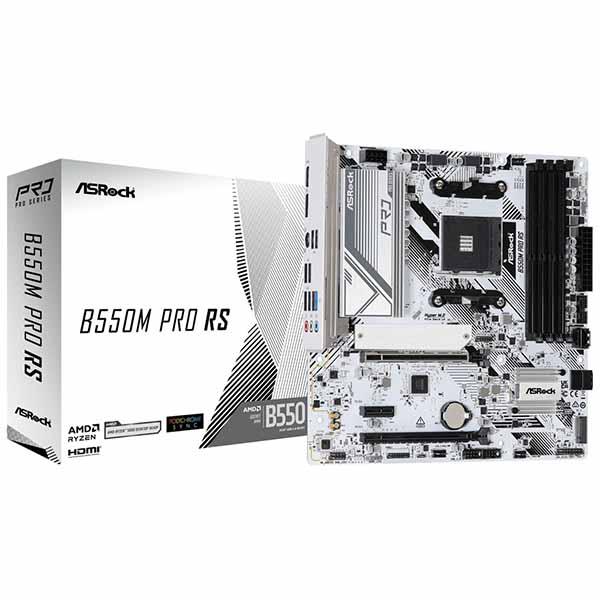 ASRock B550M Pro RS 高品質部品を採用 microATXマザーボード ホワイト｜B...