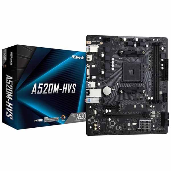 ASRock A520M-HVS 高品質部品を採用するコストパフォーマンスに優れた microATX...