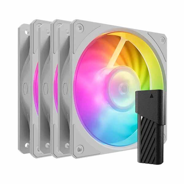 Cooler Master Mobius 120P ARGB White 3-Pack Fan Ki...
