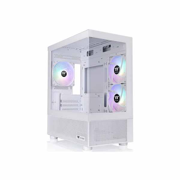 Thermaltake View 170 TG ARGB Snow ピラーレスデザイン採用 ミニタワ...