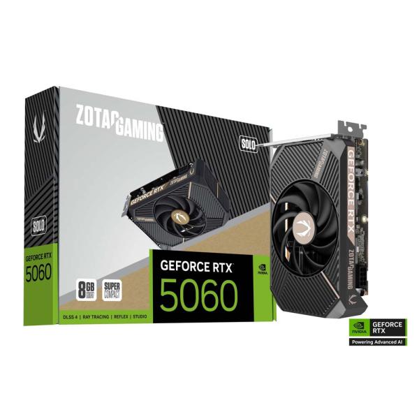 ZOTAC GAMING GeForce RTX 5060 SOLO 8GB 超コンパクトなグラフィ...